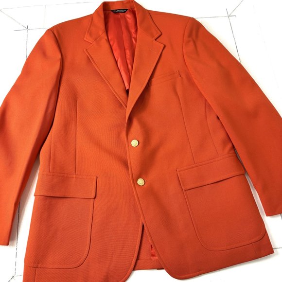 Vintage Orange sport coat Blazer Suit Jacket Hardwick Clothes Vintage - Picture 2 of 14